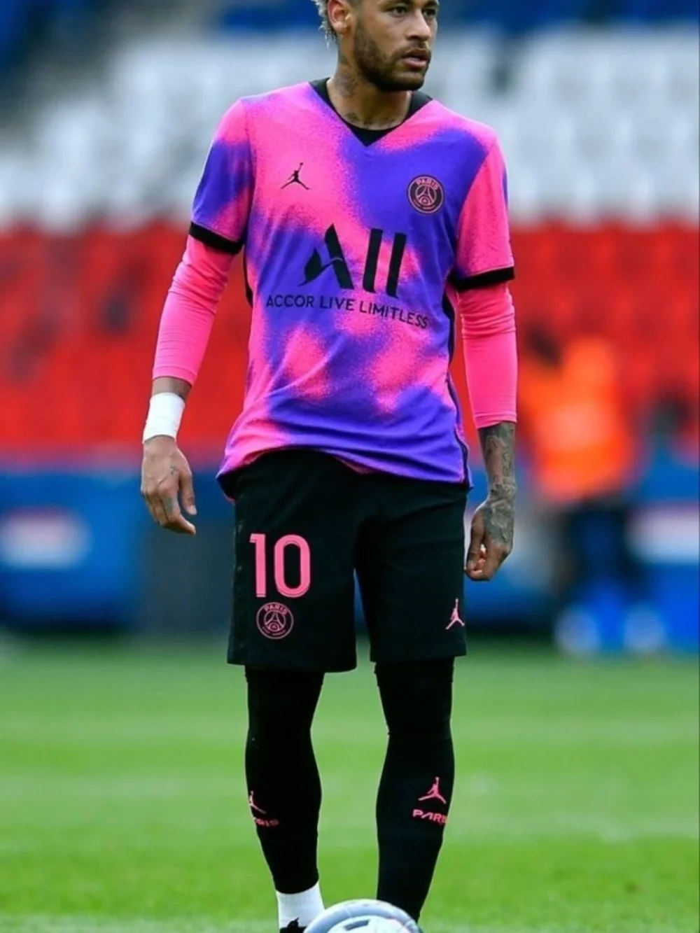 Jordan X PSG Neymar Jr #10 2020/2021 Fourth Hyperpink Jersey Rare XXL Ligue 1